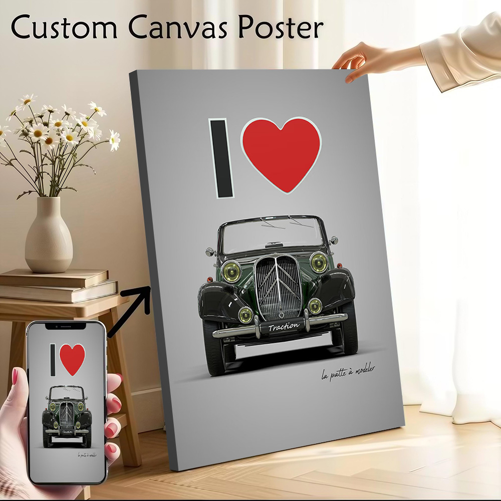 Gaming Accessories Decor - I Love Traction Printed Canvas Poster