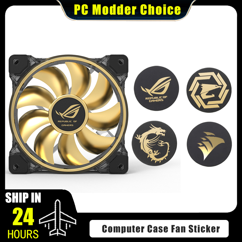 Video Gaming Accessories - Computer Case Fan Logo Sticker, ROG