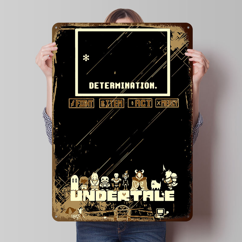 Gaming Accessories Retro - Undertale Metal Poster Custom Wall Art