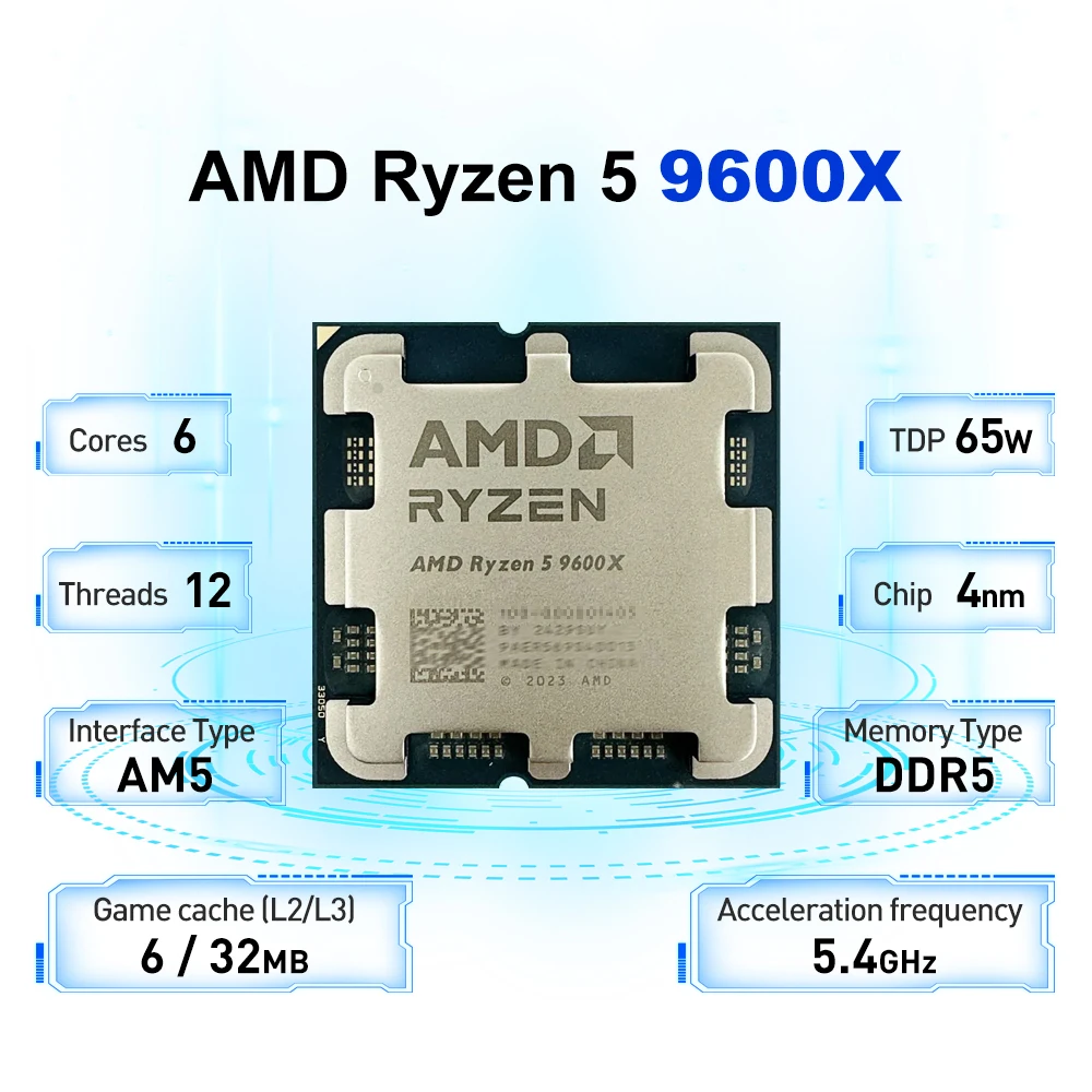 AMD Ryzen 5 9600X L3=32M 5.4GH - đánh giá và giá Amd Cpu Ryzen 9