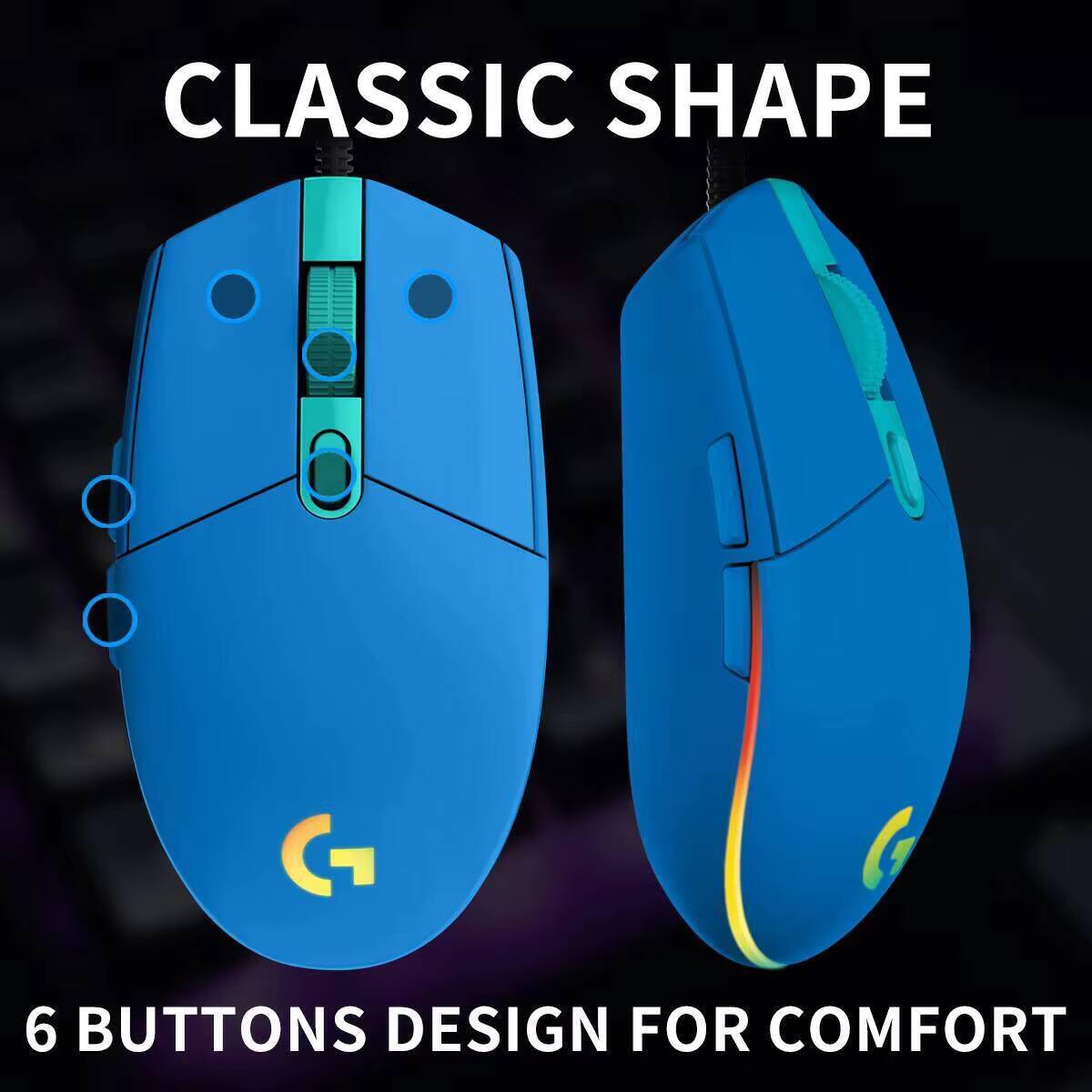 Logitech G203 Wired RGB Gaming - đánh giá và giá Logitech Mouse G203