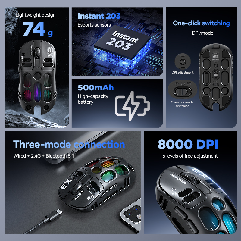 Hot Selling T-WOLF X3 Tri-mode - đánh giá và giá Gaming Accessories To Sell