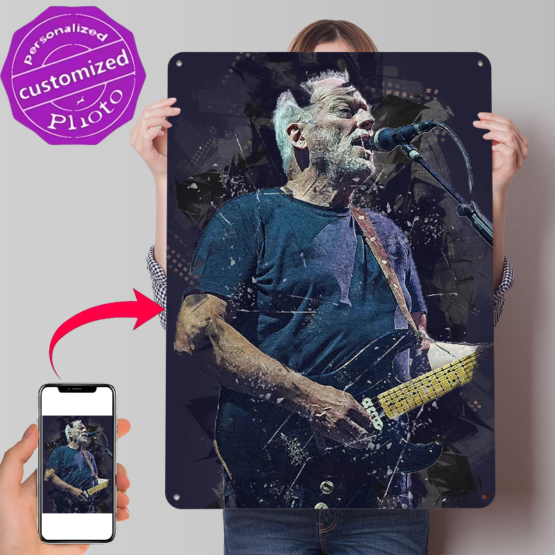 David Gilmour Metal Poster Cus - đánh giá và giá Gaming Accessories Retro