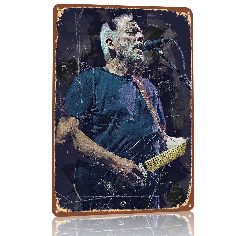 David Gilmour Metal Poster Cus - đánh giá và giá Gaming Accessories Retro