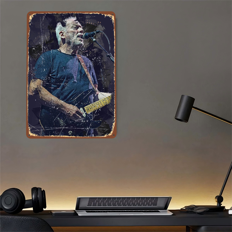 David Gilmour Metal Poster Cus - đánh giá và giá Gaming Accessories Retro