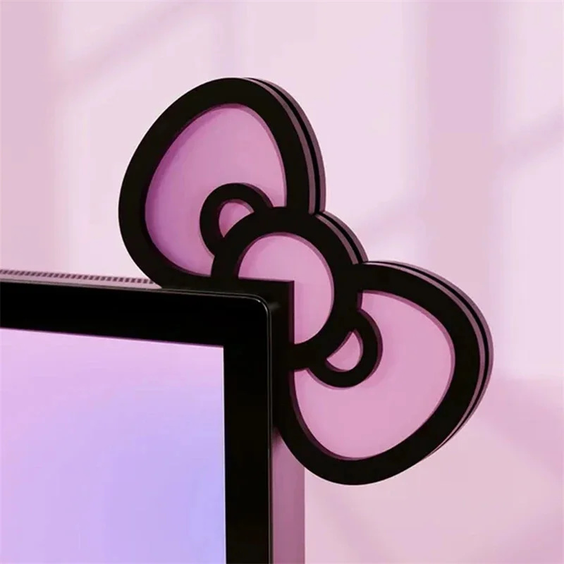 Kawaii Pink Acrylic Bow Monito - đánh giá và giá Gaming Accessories Pink