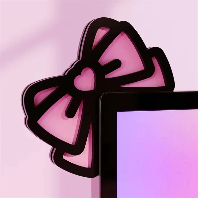 Kawaii Pink Acrylic Bow Monito - đánh giá và giá Gaming Accessories Pink