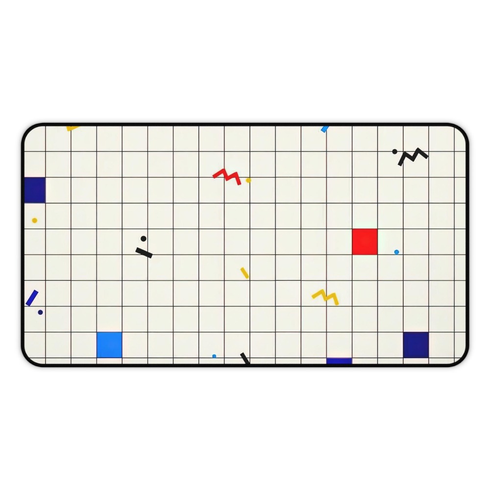 Retro Geometric Grid Desk Mat  - đánh giá và giá Gaming Accessories Retro