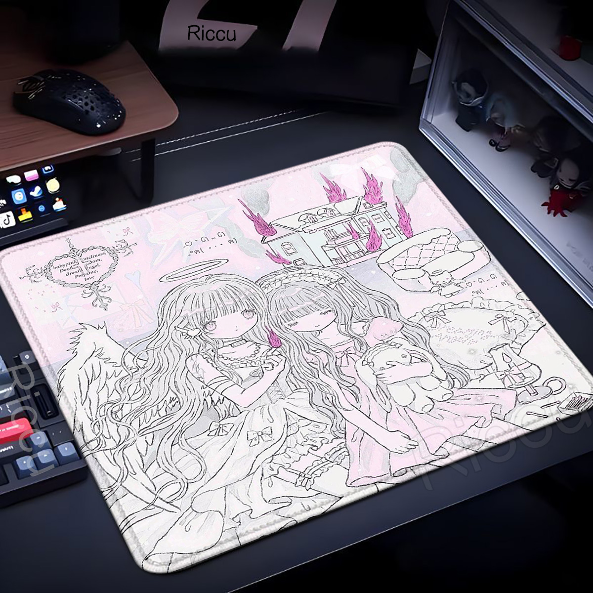 XL Sleepy Angel Pink Mouse Pad - đánh giá và giá Gaming Accessories Pink